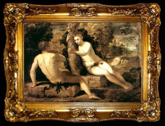 framed  TINTORETTO, Jacopo Adam and Eve ar, ta009-2